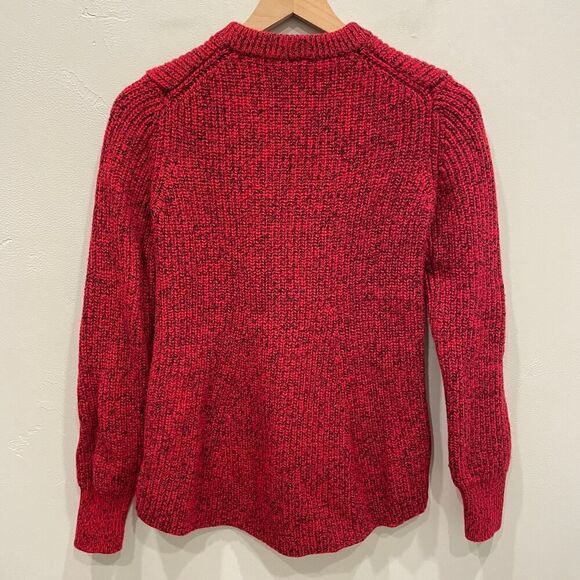 Athleta Sierra Crew Sweater Marled Candy Red - Size: XS - Picture 2 of 6